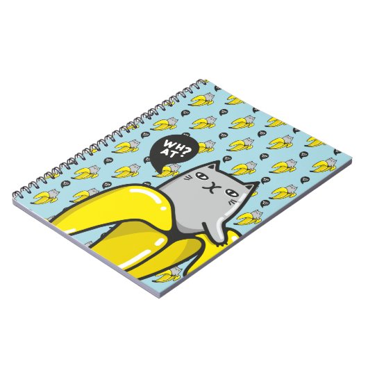 Katze in Banane Notizblock (Linke Seite)