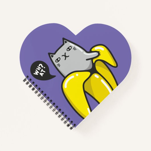 Katze in Banane Notizblock (Vorderseite)