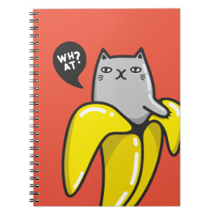 Katze in Banane Notizblock