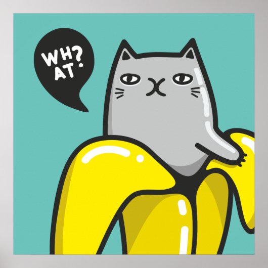 Katze in Banane Poster (Vorne)