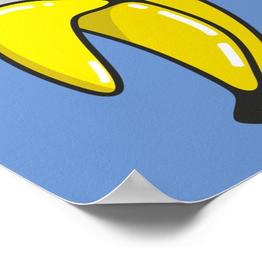 Katze in Banane Poster (Ecke)