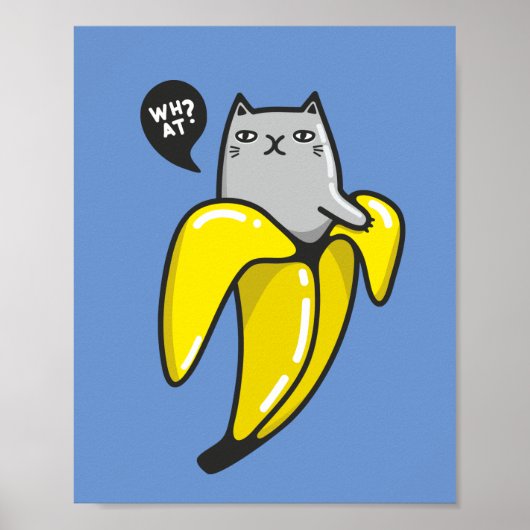 Katze in Banane Poster (Vorne)