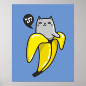 Katze in Banane Poster (Vorne)