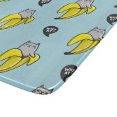 Katze in Banane Schneidebrett (Ecke)