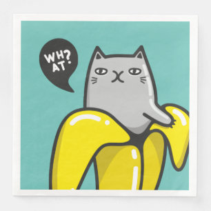 Katze in Banane Serviette