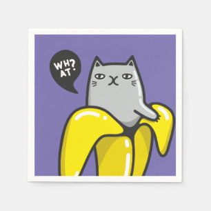 Katze in Banane Serviette