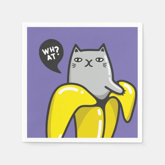 Katze in Banane Serviette (Vorderseite)