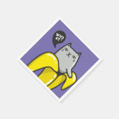 Katze in Banane Serviette (Ecke)