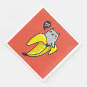 Katze in Banane Serviette (Ecke)