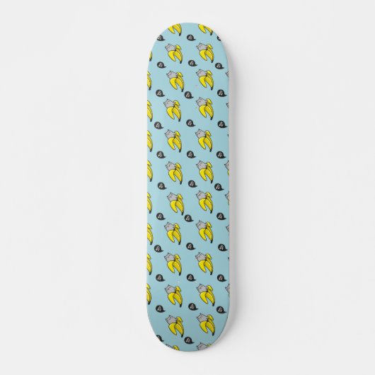 Katze in Banane Skateboard (Vorne)