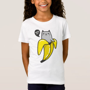 Katze in Banane T-Shirt