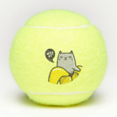 Katze in Banane Tennisbälle (Vorderseite)