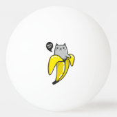 Katze in Banane Tischtennisball (Vorderseite)