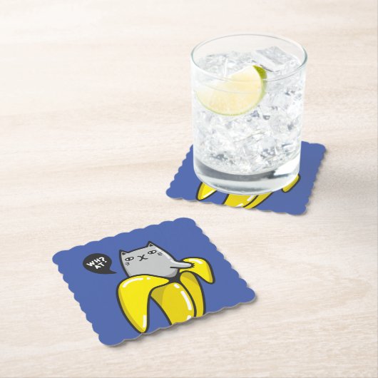 Katze in Banane Untersetzer (Vor Ort)