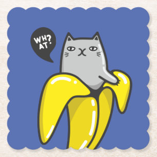 Katze in Banane Untersetzer