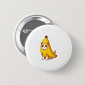 Katze in Bananenkostüm Button (Vorne & Hinten)
