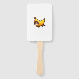 Katze in Bananenkostüm Fächer