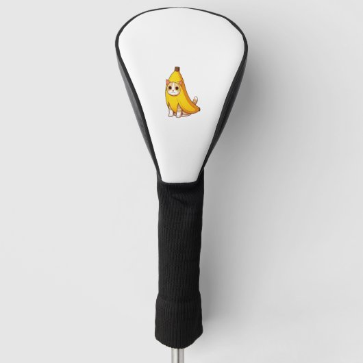 Katze in Bananenkostüm Golf Headcover (Vorderseite)