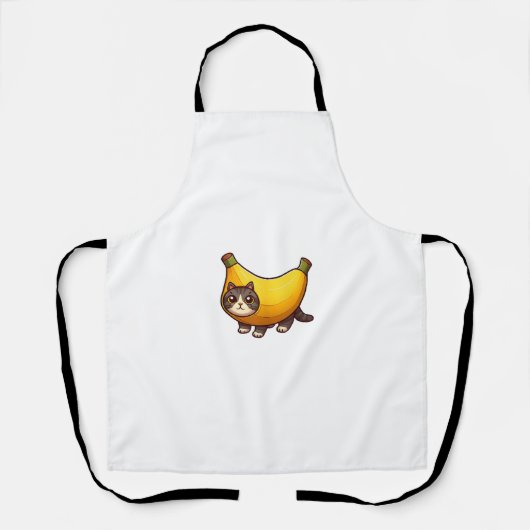 Katze in Bananenkostüm Schürze (Vorderseite)