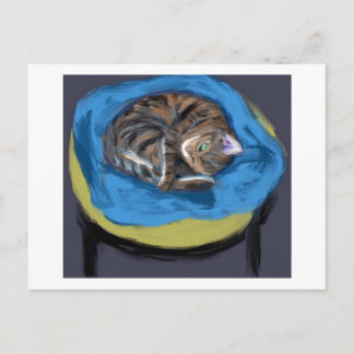 Katze in Bed, Suzanne Valadon Postkarte