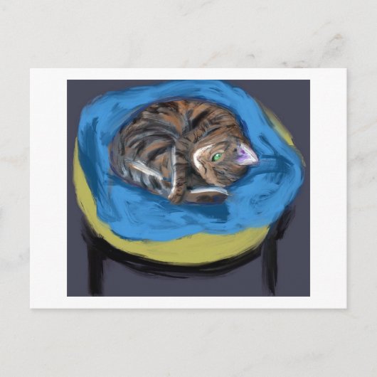 Katze in Bed, Suzanne Valadon Postkarte (Vorderseite)