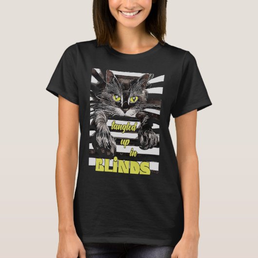 Katze in Blinds Explorer Kitten T-Shirt (Vorderseite)