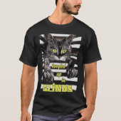 Katze in Blinds Explorer Kitten T-Shirt (Vorderseite)