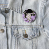 Katze in Blume Button (Beispiel)