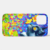Katze in Blume Case-Mate iPhone Hülle (Rückseite (Horizontal))