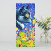 Katze in Blume Einladung (Stehend Vorderseite)
