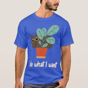 Katze in Blume Ich tue, was ich BohoStyle Gewollt T-Shirt