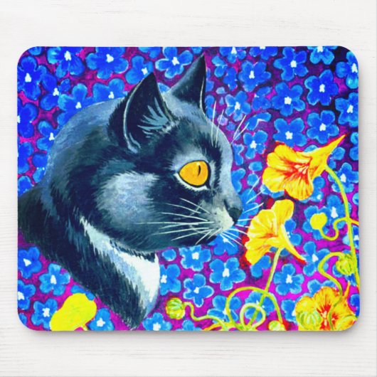 Katze in Blume Mousepad (Vorne)