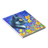 Katze in Blume Notizblock (angewinkelt)
