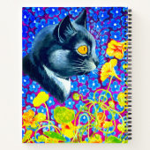 Katze in Blume Notizblock (Rückseite)