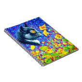 Katze in Blume Notizblock (Rechte Seite)