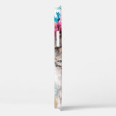 Katze in Blume Ölmalerei auf Leinwand. Winte Case-Mate iPhone Hülle (Rückseite / Rechts)