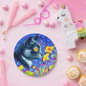 Katze in Blume Pappteller (Party)