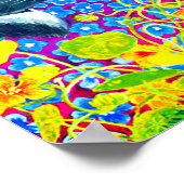 Katze in Blume Poster (Ecke)