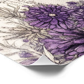 Katze in Blume Poster (Ecke)