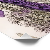 Katze in Blume Poster (Ecke)