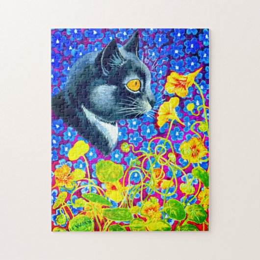 Katze in Blume Puzzle (Vertikal)