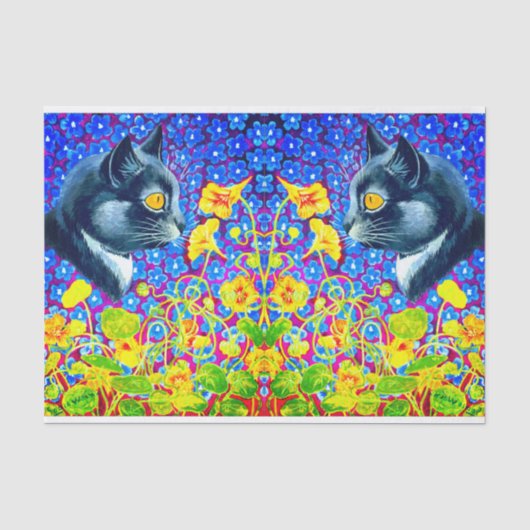Katze in Blume Seidenpapier (Vorderseite)