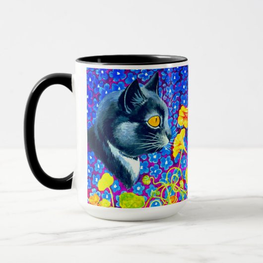 Katze in Blume Tasse (Links)