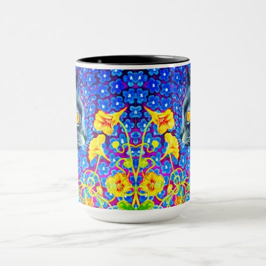 Katze in Blume Tasse (Zentrum)