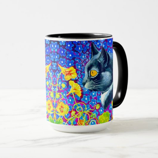 Katze in Blume Tasse (VorderseiteRechts)