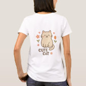 Katze in Blüte T-Shirt (Rückseite)
