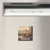 Katze in Budapest Ungarn Parlament Gebäude Reisen Magnet (In Situ (Geschirrspüler))