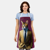 KATZE IN BUSINESS ANZUG VATER FUNNY KÜCHE SCHÜRZE (Getragen)