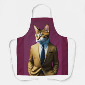 KATZE IN BUSINESS ANZUG VATER FUNNY KÜCHE SCHÜRZE (Vorderseite)