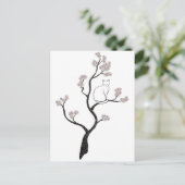 Katze in Cherry Blossom Tree Postkarte (Stehend Vorderseite)